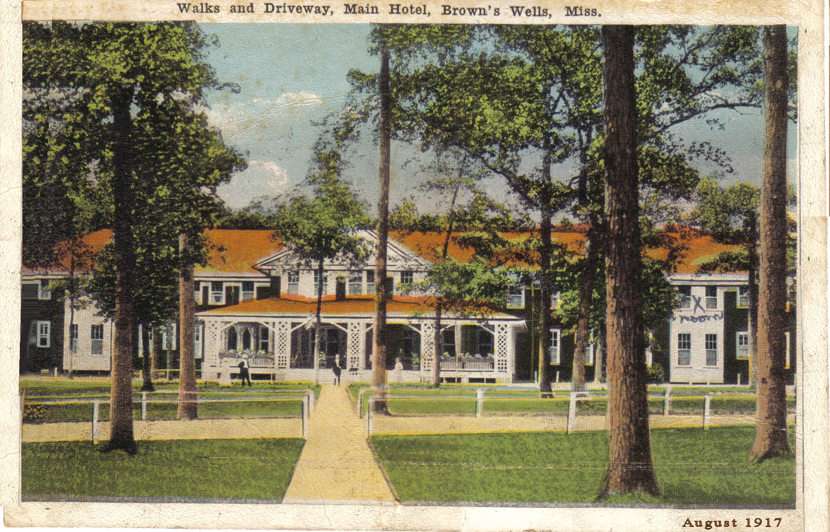 Postcard of Brown's Well in 1917