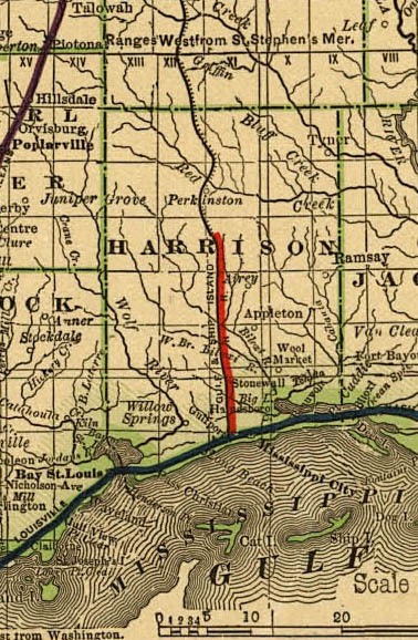 1888 Cram Map of Harrison County