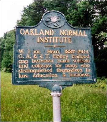 Historical Marker for Oakland Normal Institute