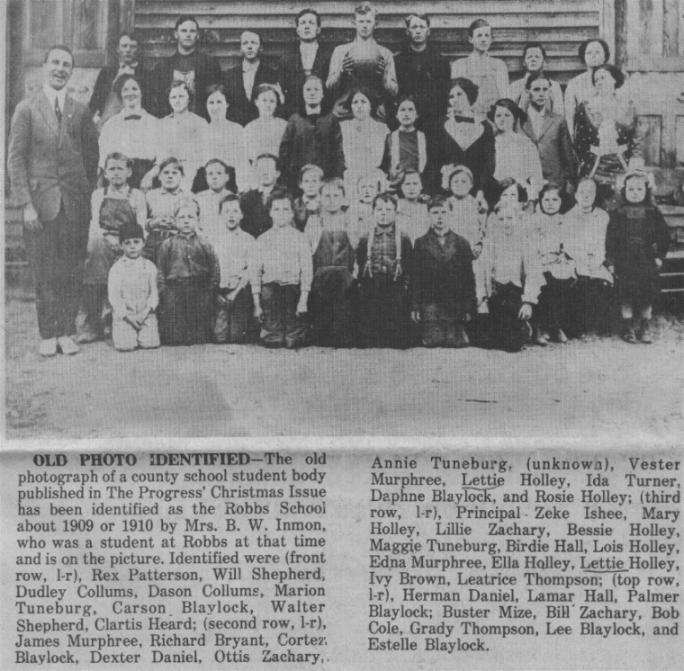 Robbs School Student Body 1909 or 1910