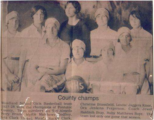 Woodland School Girls Basketball 1927-1928