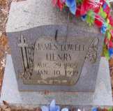 Grave Marker of James Lowell Henry,  Johnson Cemetery, Pontotoc County, Mississippi
