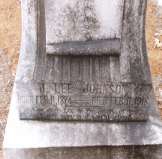 Grave marker of J. Lee Johnson,  Johnson Cemetery, Pontotoc County, Mississippi