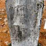 Grave marker of Prudence Angeline Stovall,  Johnson Cemetery, Pontotoc County, Mississippi