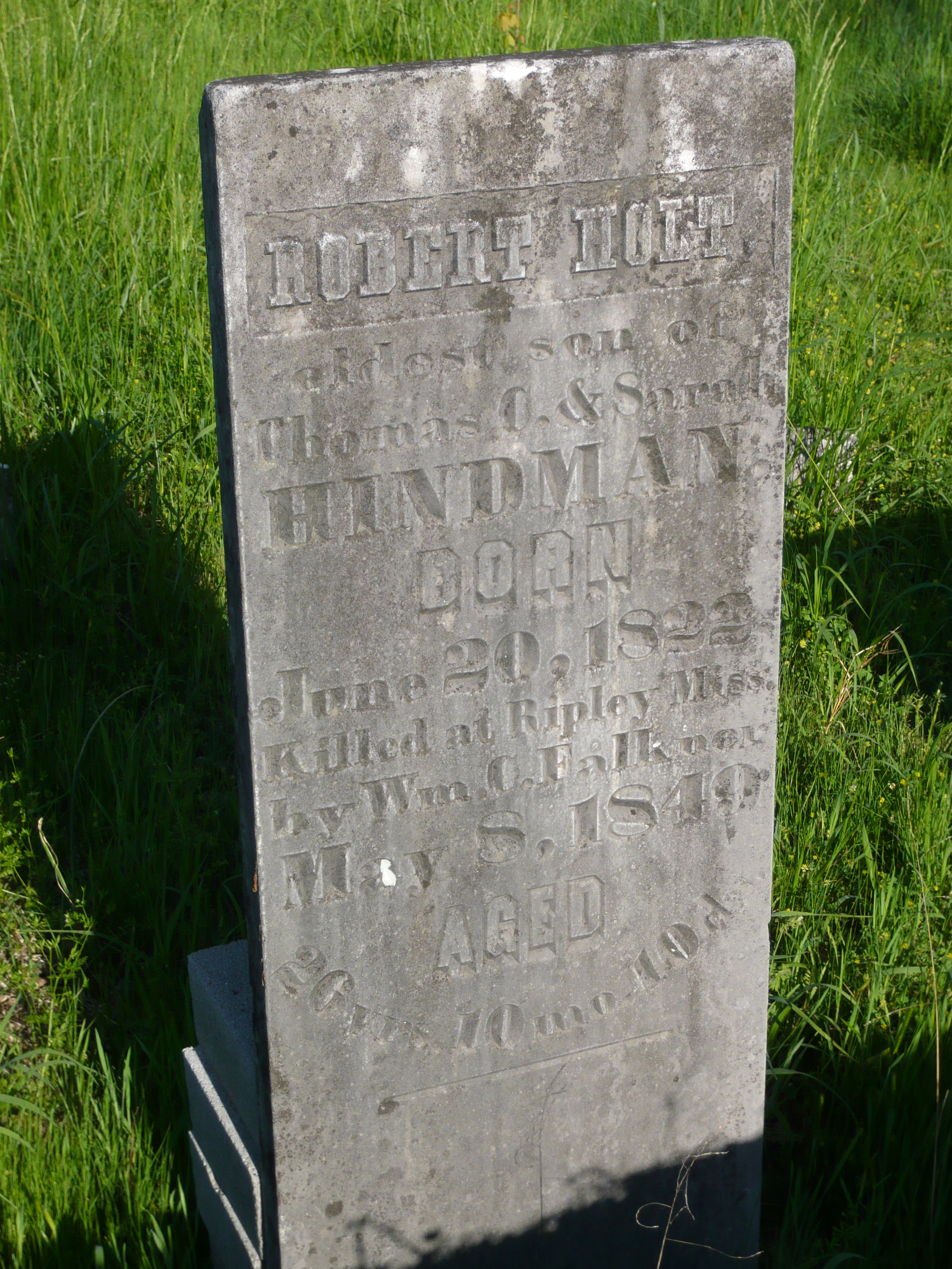 Hindman Grave Marker